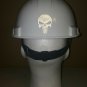 REFLECTIVE Punisher black fire helmet die cut decal window sticker