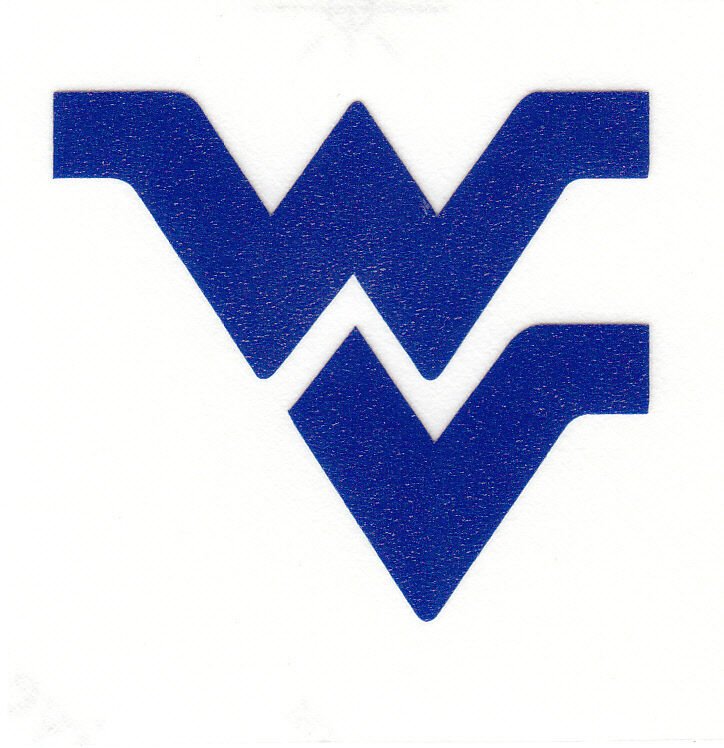 REFLECTIVE West Virginia Mountaineers fire helmet decal sticker RTIC WV hardhat
