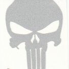 REFLECTIVE  Punisher silver fire helmet die cut decal window sticker