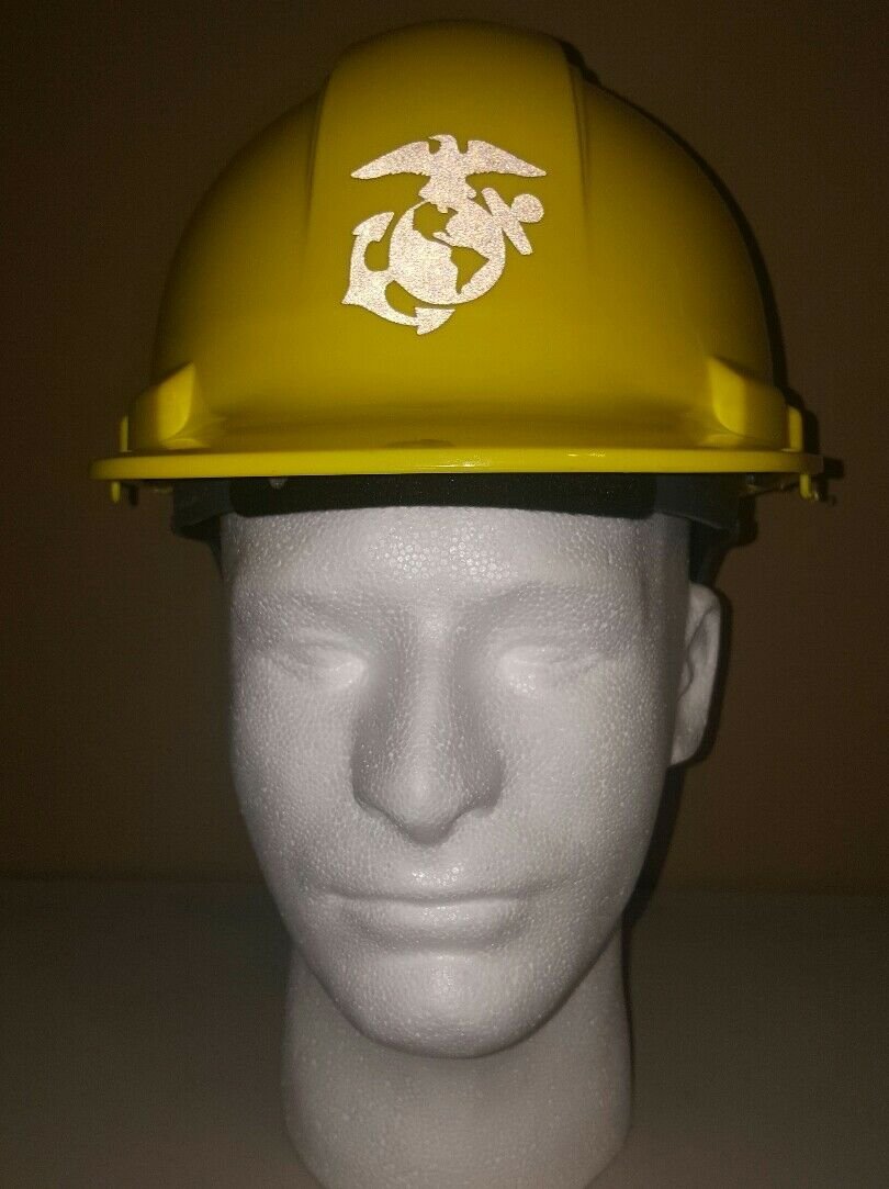 REFLECTIVE USMC Marine Corps Eagle Globe Anchor Decal Sticker fire helmet