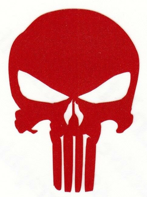 REFLECTIVE Punisher red fire helmet die cut decal window sticker