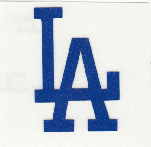 REFLECTIVE Los Angeles Dodgers LA  fire helmet decal sticker up to 12 inches