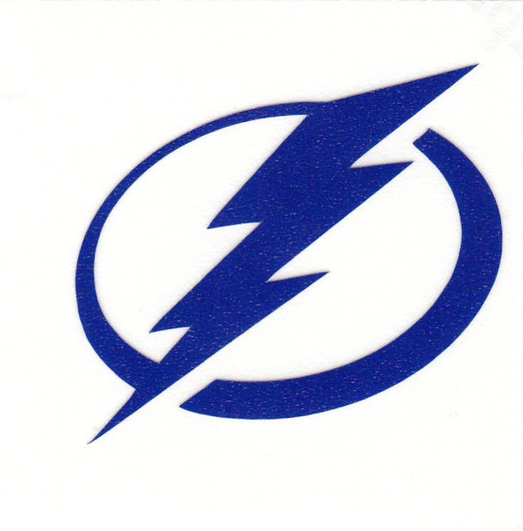 REFLECTIVE Tampa Bay Lightning fire helmet decal sticker RTIC window hard hat