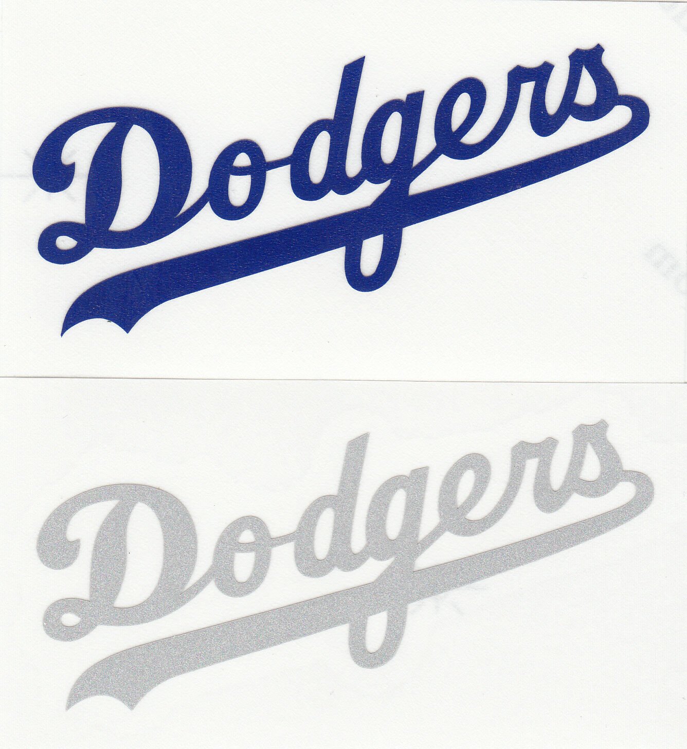 REFLECTIVE Los Angeles Dodgers script decal sticker up to 12 inches LA