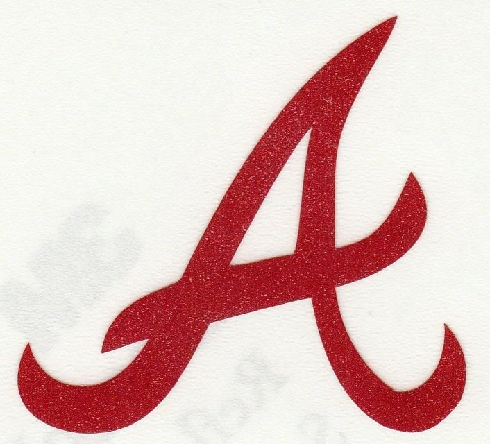 REFLECTIVE Atlanta Braves 2 inch red fire helmet decal sticker RTIC window