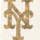 GOLD LEAF New York Mets 2 inch fire helmet decal sticker RTIC
