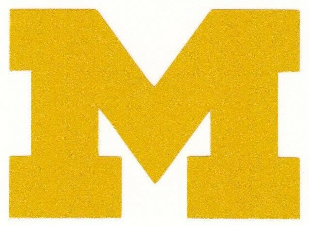 REFLECTIVE Michigan Wolverines fire helmet decal sticker RTIC hardhat
