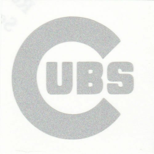 REFLECTIVE Chicago Cubs fire helmet decal sticker up to 12 inches