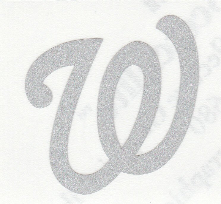 REFLECTIVE Washington Nationals fire helmet decal sticker up to 12 inches