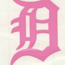 Pink Detroit Tigers fire helmet window decal sticker up to 12 inches