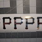 CHROME Vinyl Pittsburgh Pirates fire helmet decal sticker RTIC up to 12 inches