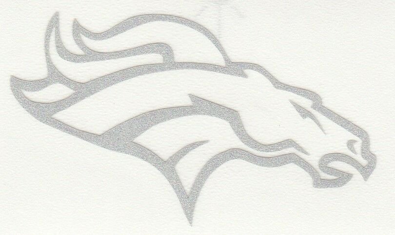 REFLECTIVE Denver Broncos 2.5 inch fire helmet hard hat decal sticker RTIC