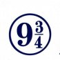 Reflective Harry Potter Platform 9 & 3/4 vinyl decal sticker window 3 quarter