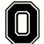 Reflective Black Ohio State Buckeye Block O 2 inch fire motorcycle helmet decal