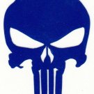 REFLECTIVE Punisher blue fire helmet die cut decal window sticker