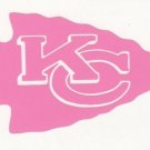 Pink Kansas City Chiefs helmet car window RTIC decal sticker up to 12 inches