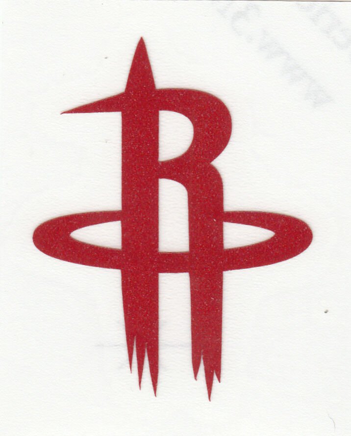 REFLECTIVE Houston Rockets fire helmet decal sticker up to 12 inches