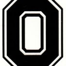 Reflective Black Ohio State Buckeye Block O 3.5 inch  motorcycle helmet decal