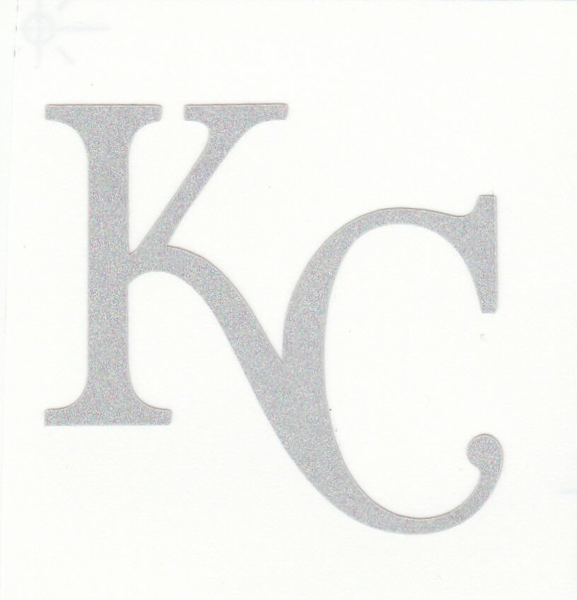 REFLECTIVE Kansas City Royals KC 2 inch fire helmet decal sticker RTIC hard hat