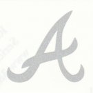 REFLECTIVE Atlanta Braves 2 inch fire helmet decal sticker RTIC window