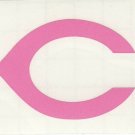 Pink Cincinnati Reds fire helmet window decal sticker up to 12 inches
