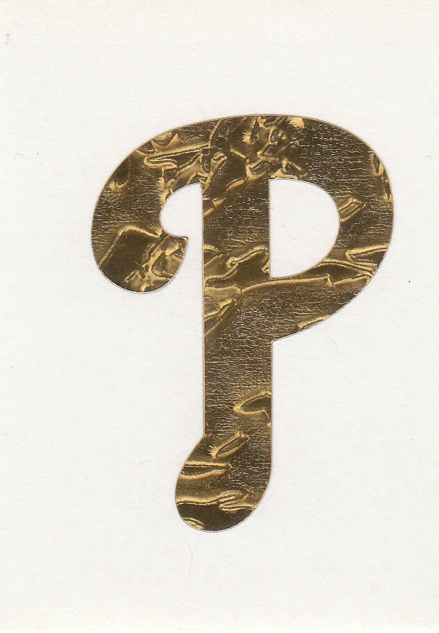 GOLD LEAF Philadelphia Phillies 2 inch fire helmet decal sticker RTIC window