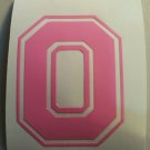 PINK Ohio State Buckeyes Block O 2 inch helmet decal sticker osu RTIC