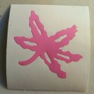 PINK Ohio State Buckeyes Buckeye Leaf 2 inch helmet decal sticker osu RTIC