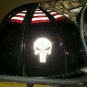 REFLECTIVE Punisher fire helmet die cut decal window sticker hard hat