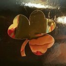 Gold Mirror Notre Dame Irish Shamrock 1.75"  helmet decal yeti hard hat window