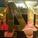 Gold Mirror Notre Dame Irish ND 2 inch helmet decal yeti hard hat window