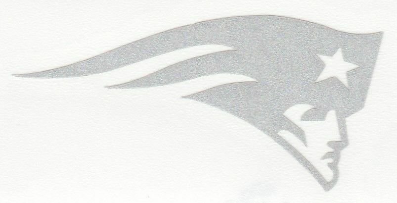 REFLECTIVE New England Patriots 2.5 inch fire helmet decal yeti window hard hat