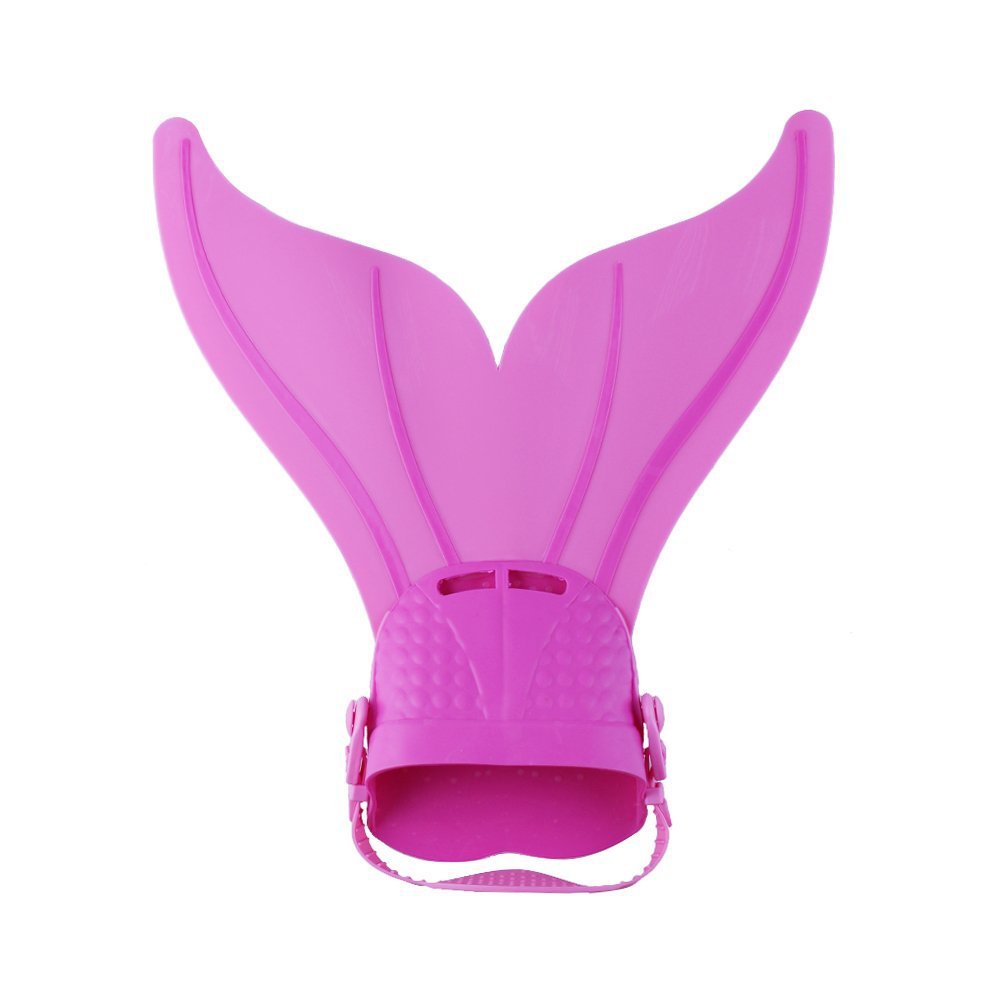 Teen Mermaid Swim Fin Diving Monofin Swimming Flipper Swimmable Tail - Pink