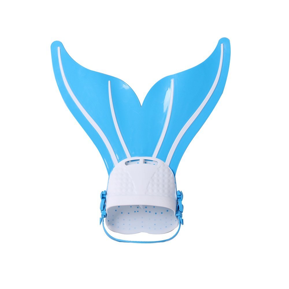Teen Mermaid Swim Fin Diving Monofin Swimming Flipper Swimmable Tail - Thirsty Blue