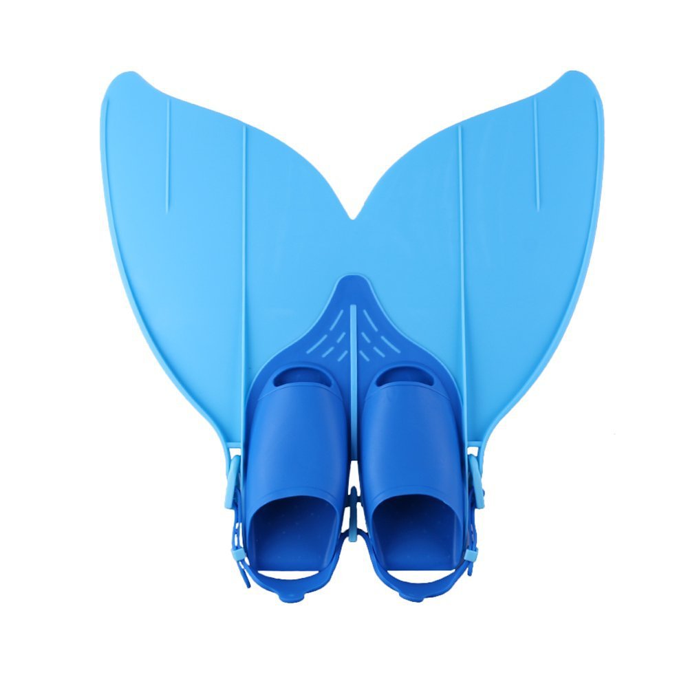 Adjustable Teen Flipper Adult Costume Mermaid Swim Fin - Blue