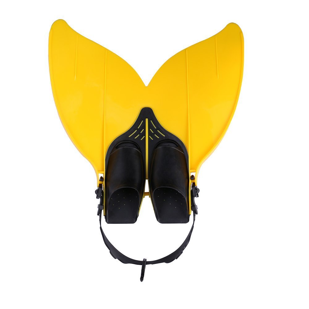 Adjustable Teen Flipper Adult Costume Mermaid Swim Fin - Yellow