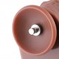 9" Huge Silicone Dildo with KlicLok Connector, 6.5" Insertable Length - Coffee