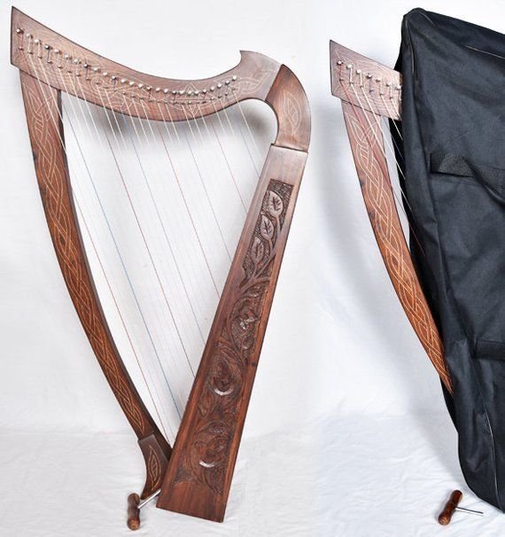 27 Strings Lever Harp Travel Harp With Carry Bag and Tunning Key