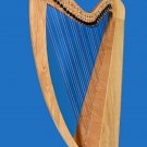 34 String Mahogany Lever Harp | Portable Celtic Folk Instrument | Ideal for Lessons & Stage