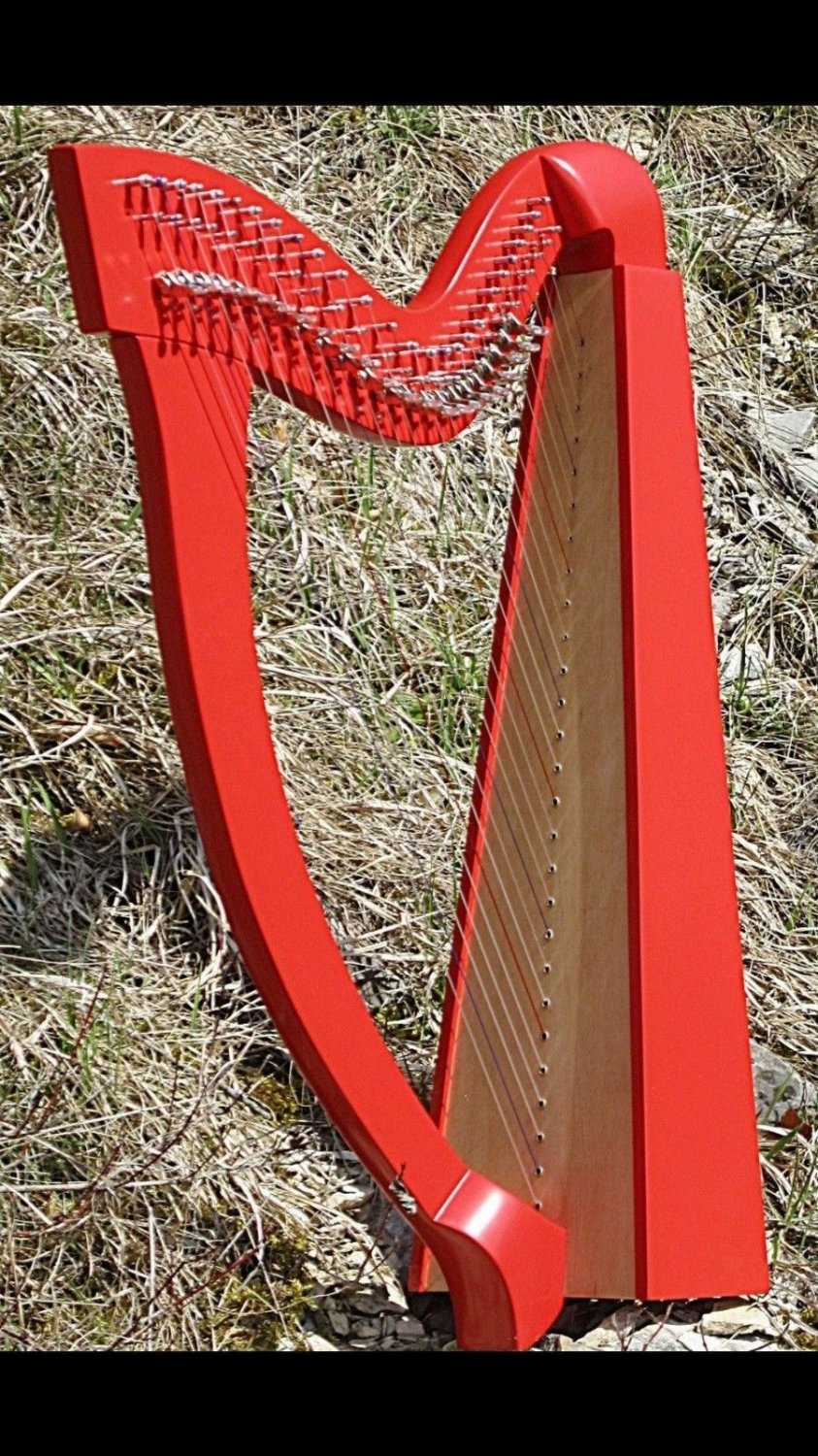22-String Lever Harp | Beech Wood Celtic Harp | Portable Folk Harp for Learning