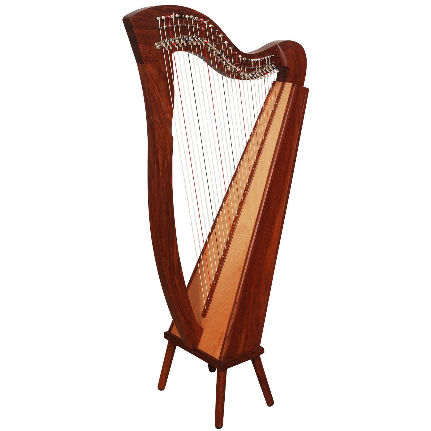 New 27 String Lever Harp With Carry Bag and Extra String Set