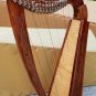 19 String Lever Harp | Portable Celtic Folk Harp with Levers | Beginner & Student Harp Instrument