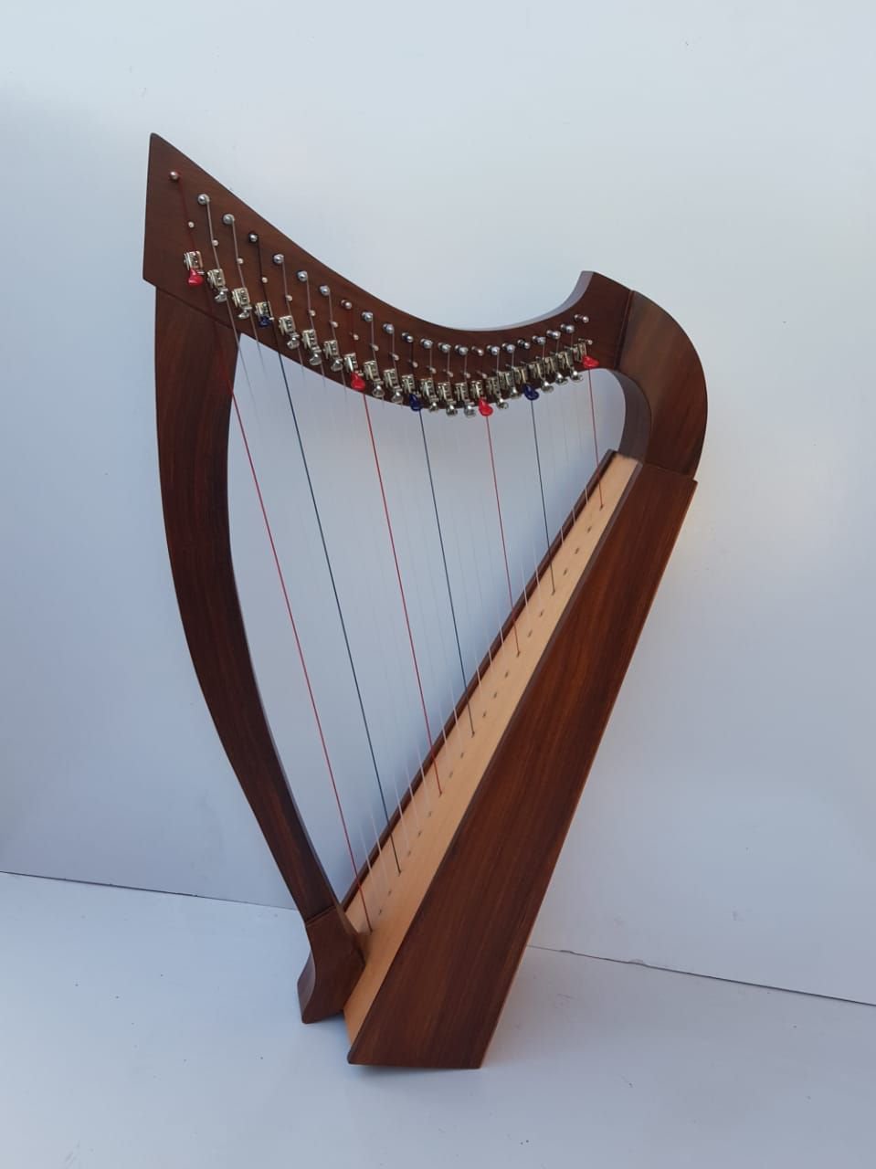 Handcrafted 22-String Lever Harp | Mahogany| Beginner-Friendly Folk Harp