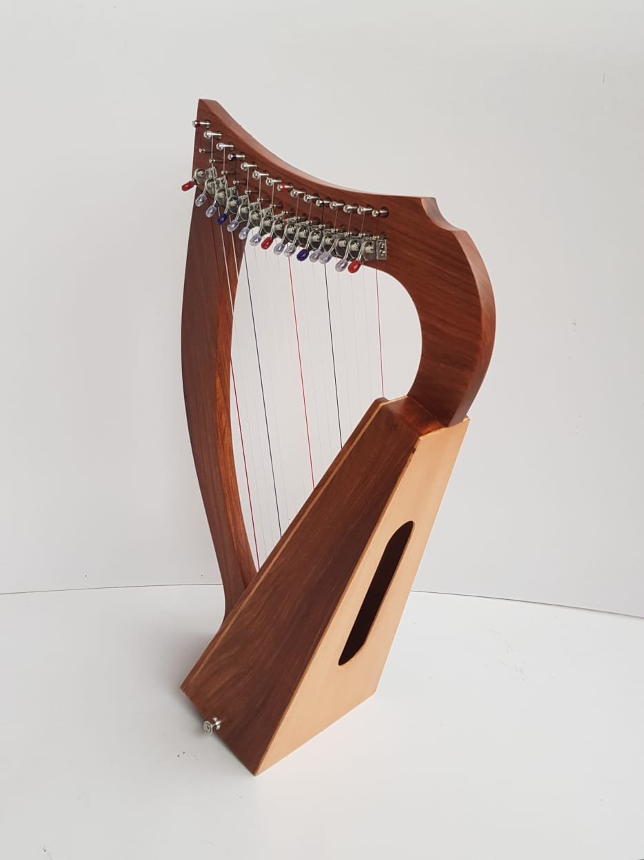 New 15 Strings Baby Harp Lever Harp With Carry Bag Tunning Key and ...