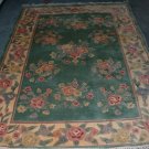 Aubusson 100% Wool Area Rug For Sale - (New, 5'x 8' Floral)