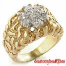 Masculine Gold Nugget Cluster Ring