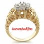 Masculine Gold Nugget Cluster Ring