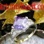 Princess Cut Amethyst Ladies Ring