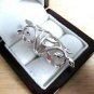 925 STERLING SILVER LONG LEAF DESIGN WOMENS RING SIZE P US SIZE 8