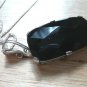RECTANGULAR BLACK ONYX 925 STERLING SILVER RHODIUM PLATED PENDANT NECKLACE